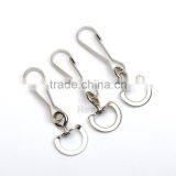 14mm Metal Iron Swivel Clasps Snap Two Hooks Rings Key Hooks DIY Key Chain Ring Nickle Color HK-015 thumbnail-2