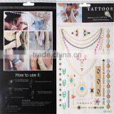 High Quanlity Removable Waterproof Metallic Colorful Temporary Skin Tattoo Sticker thumbnail-3