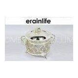 Silver Coffee Tea Pot Milk Bowl Zinc / Metal Finish For Home / Coffee Shop