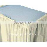 Polyester Wedding Table Skirting and Table Linen Table Skirts With Pleats for Wedding