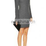 2015 New Arrival Women Winter Dress Long Sleeve Wool Sexy Short Mini Dress China thumbnail-3