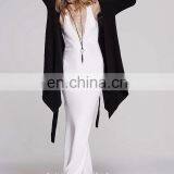 High Quality Sleeveless Back Deep v Neck Silk Maxi Dress Style thumbnail-2
