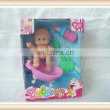 plastic toy bathtub, mini bathing baby doll toy