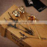 Men's Business Suit Fabric Bowtie Brooch Pin thumbnail-5