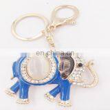 Popular Auspicious Color Elephant Charm Pendant Purse Bag Car Key Ring Chain