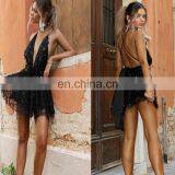 LAITE D2139 Women Sleeveless Sequin Party Club Dress V-Neck Backless Sexy Dress Birthday Dress for Women thumbnail-5