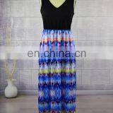 Hand Embroidered Side Trim Polyester Long Maxi Dress Family Matching Mother and Daughter Dress (this Link for WOMAN) thumbnail-2