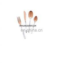 Copper & White Cutlery Set