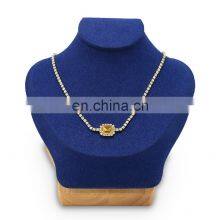 Factory Direct Supply Blue Wooden Jewelry Display Necklace Stand thumbnail-1
