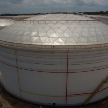 Cúpula geodésica de alumínio/tampa autoportante/tampa do tanque/tampa de alumínio/telhado/topo/Aluminum Geodesic Dome/ self-supporting cover/tank cover/ Aluminum cover/roof/top