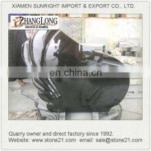 Black Heart Shape Granite Carving Tombstone Monument thumbnail-2