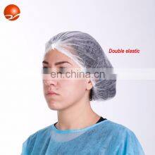 Non-woven PP/SMS Disposable Mob Cap Pleated Clip Cap Hair Head Cover With Elastic for Medical/Food/Beauty Industry thumbnail-2