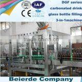 3500 bottles per hour glass bottle carbonated drink filler