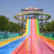 Large Water Park Equipment Children's Water Combination Slide Swimming Pool Fiberglass Rainbow Slide Water House Water Village thumbnail-2