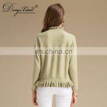Hot Selling Ladies' 100% Pure Cashmere Sweater Long Sleeved Knitted Preppy Style for Spring OEM Service Available thumbnail-6
