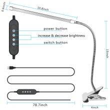 8W LED USB Desk Lamp Bedside Reading Book Light 3 Color Temperature Changeable thumbnail-2