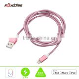 MFi certified manufacturers nylon braided aluminum usb charger cable for iphone 5 5S 6 6 plus