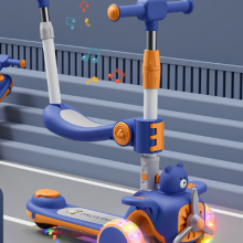 New Children's Scooter Folding Scooter Children Can Sit on it Folding Scooter Cartoon Windmill Airplane Skateboard（Wechat:13510231336） thumbnail-4