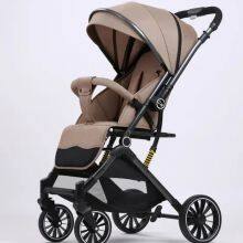 2025 Linen Easy Carry Foldable Baby Stroller Push Two Way Baby Pram Stainless Steel Frame 0-3 Years Old thumbnail-5