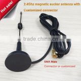 2.4Ghz 3dbi sucker wifi antenna with magnet base extension cable 1.5m SMA male connector