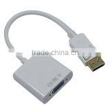 Golden Plated Thunderbolt DP Male to VGA Female Cable Adapter