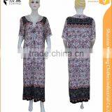100% Rayon Top Fashion Traditional Print Muslim Abaya With Beads thumbnail-1