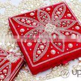 RED Velvet Luxury Wedding Invitation Box