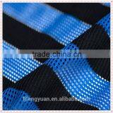 Black Yarn Quadrangle Stripe Mesh Fabric thumbnail-1