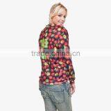 French Terry Hoodies High Chimney Collar Women Sweatshirt thumbnail-6