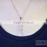 Rose Plated 16inch 925 Silver Jewelry CZ Lightning Pendant Necklace thumbnail-2