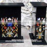 Black Marble Dining Table Base thumbnail-1