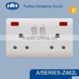 13A Double Electric Wall Switch Socket With Light Z462L