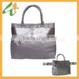 2014 Popular Fashion Silvery Ladies Leather Handbag. thumbnail-1