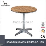 Metal frame round wood dining table designs