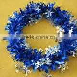 30cm Plastic Garland Snowflake Christmas Wreath Hanging Decoration thumbnail-1