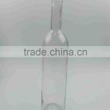 800ml clear glass red wine bottle with long neck