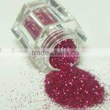0.3mm Hexagon Fuchsia Glitter Powder thumbnail-1