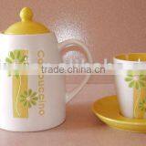 15pcs Handpainted Ceramic Coffee Set thumbnail-1