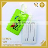Rubber loop pvc travel silicon rubber luggage tag