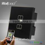 Best Quality WIFI Remote Switch Wallpad Black Glass 110-250V LED APP Wireless 2 Gang 2/3 Way Electric Touch Hotel Light Switch Quality Choice