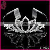 High Quality Rhinestone Diamond Pearl Crown Tiara For Beauty Queen thumbnail-1