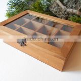 Wooden Tea box with glass display