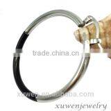 New Design 2 Tone Black Plated Stainless Steel Round Earring Designs