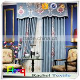 New pure design curtain fabrics- modern flower style- make to order type- chenille curtain factory