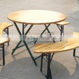 Welhome Round Beer Table Set/Beer Set/Beer Bench/Outdoor Furniture