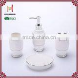 White New Carved Desgin Bathroom Accessories Sets thumbnail-1
