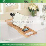 BH018 Deluxe Bamboo Bath Caddy for Bathroom thumbnail-1