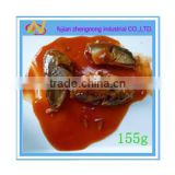 155g canned mackerel fish in tomato sauce for canary(ZNMT0077)