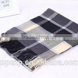 Unisex Knitted Check Tassels Acrylic Scarf thumbnail-4