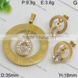 Factory Price Round Style Gold Plated Jewelry Set thumbnail-2